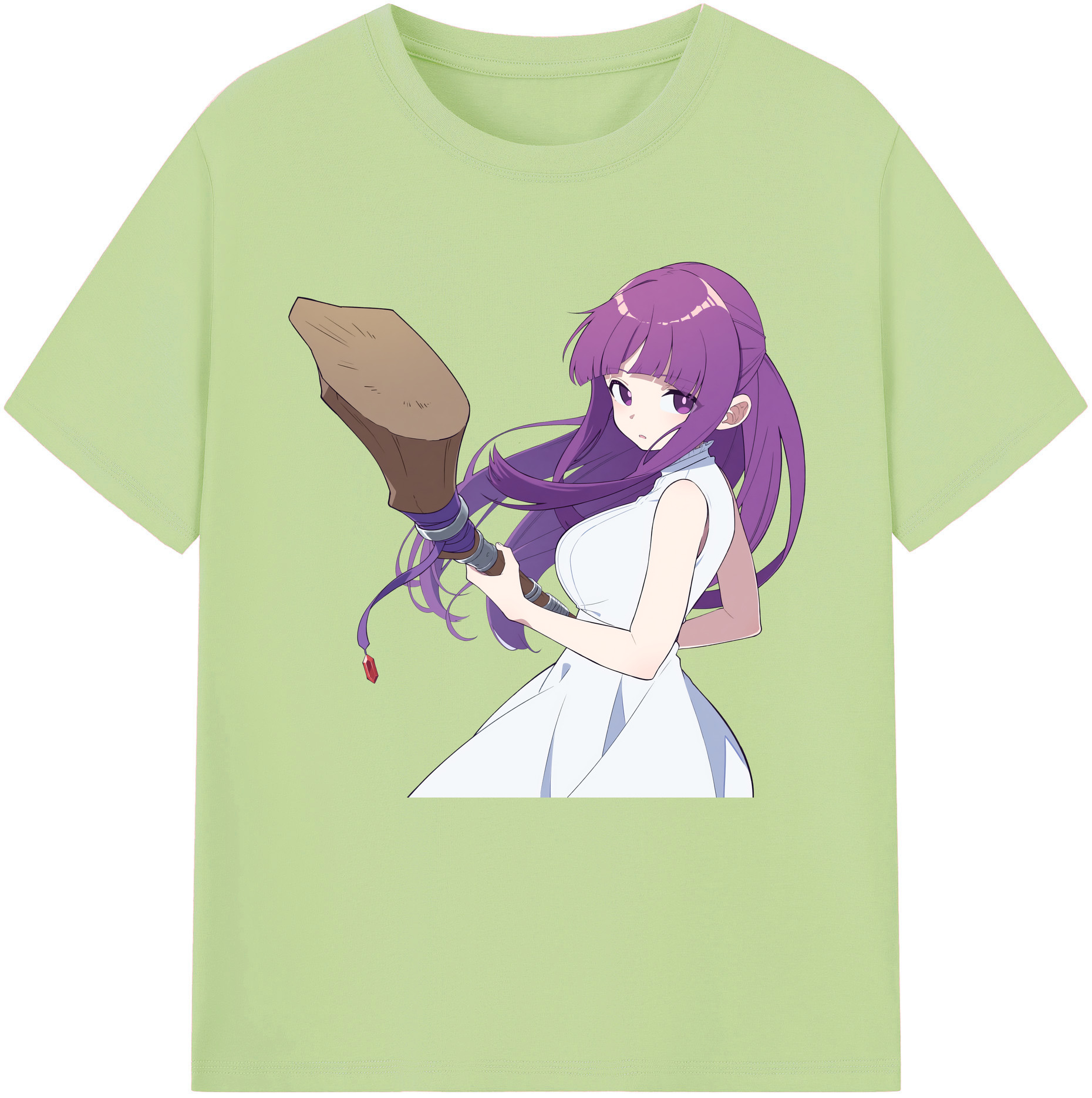 （画像用） 葬送のフリーレン Frieren 綿100％半袖Tシャツ（フロントプリント）